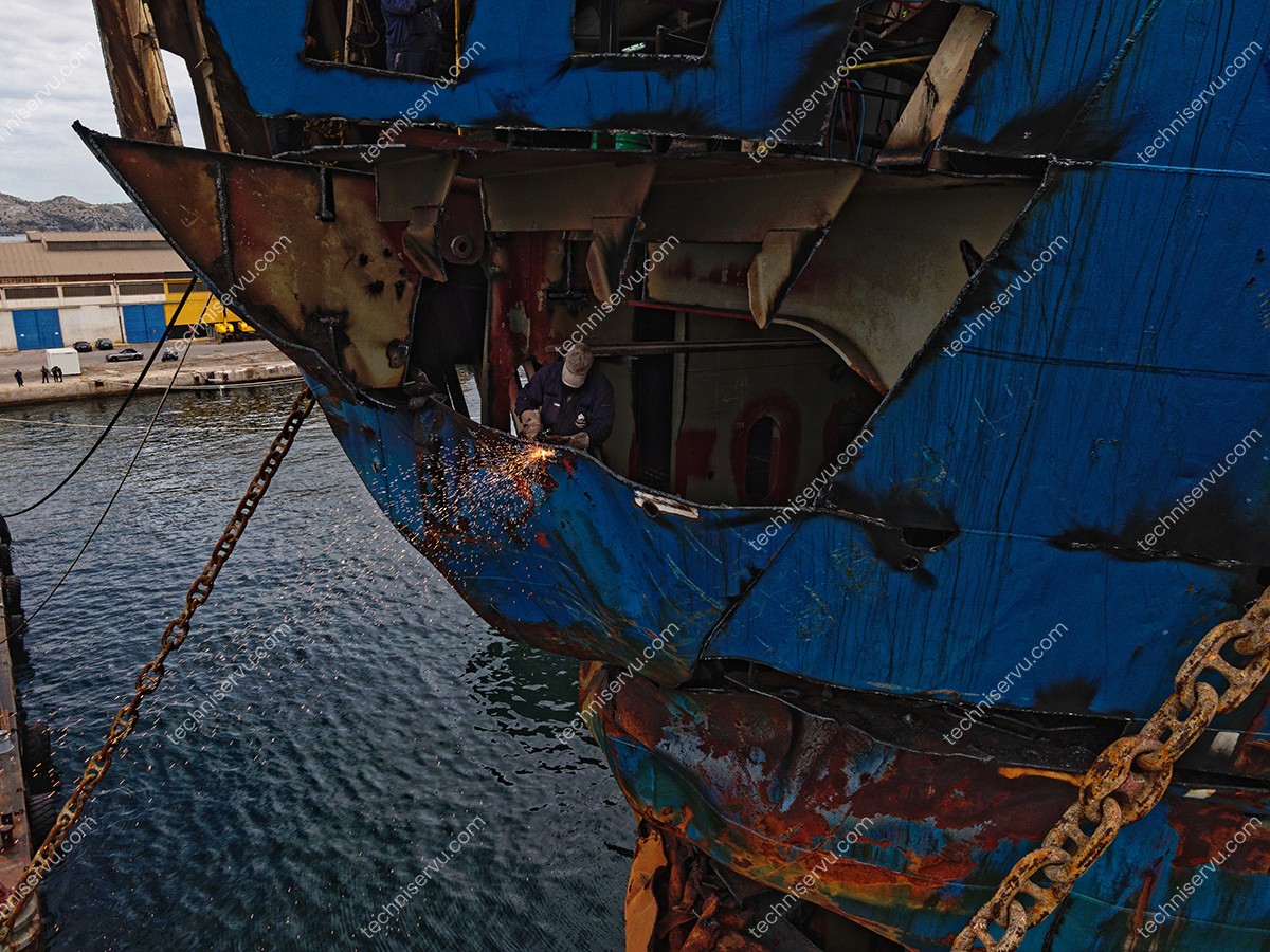 m/v Athanasios G. Callitsis ship repair work by Techniservu